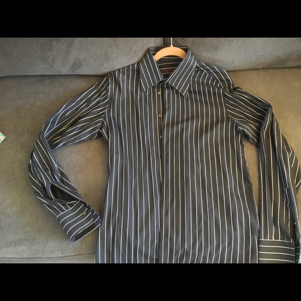 Black and white stripe Zara button down